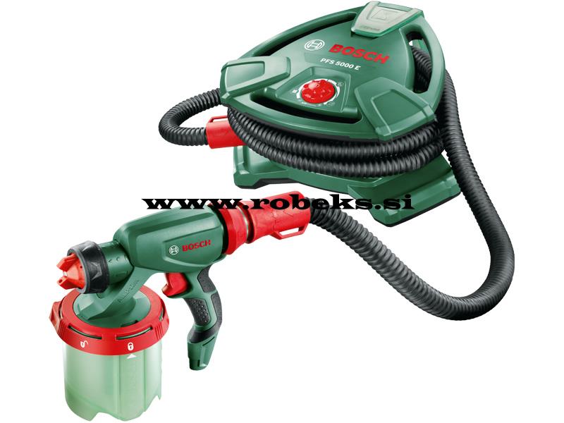 Brizgalna pištola za stensko fino barvanje Bosch PFS 5000 E, 1.200W, 1.000ml, 3m²v1min, 4.8kg, 0603207200