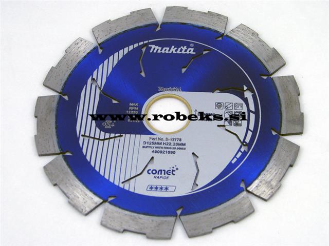 Diamantna rezalna plošča Comet Rapide Makita, 125 mm, B-12778