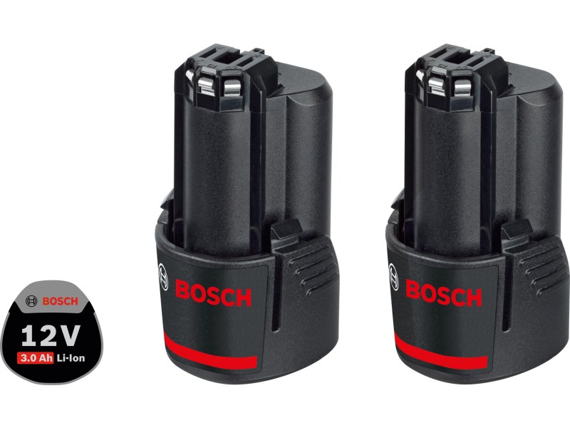 Litij-ionska akum. baterija Bosch 2x GBA 12 V 3,0 Ah, 1600A00X7D