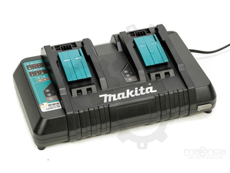 Hitri polnilnik za dva akumulatorja Makita DC18RD, 630868-6