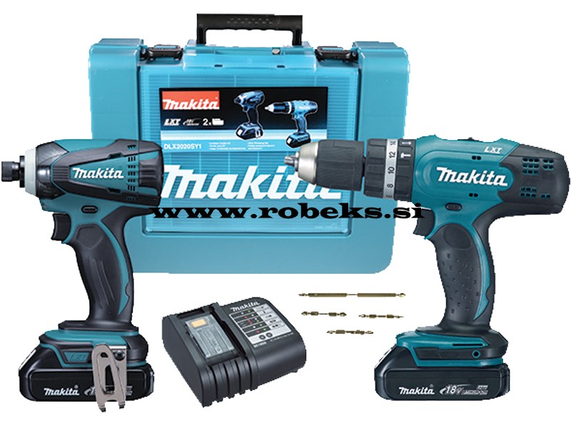 Akumulatorski set Makita DLX2020SY1,DTD146+DHP453,2xBL1815N