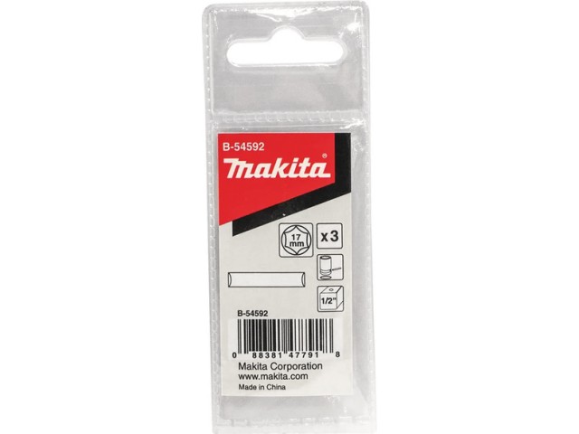 Zatič Makita, za 1/2 natične ključe, 17mm, Pakiranje: 3kos, B-54592