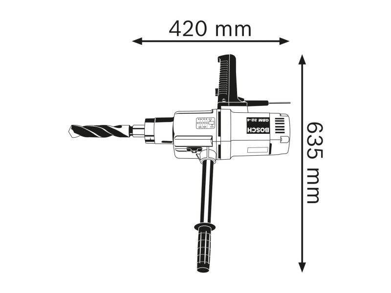 Električni magnetni vrtalnik Bosch GBM 50-2 v kovčku, 1.200W, MT2-DIN 228, 1.5-50mm, 14.7kg, 06011B4020