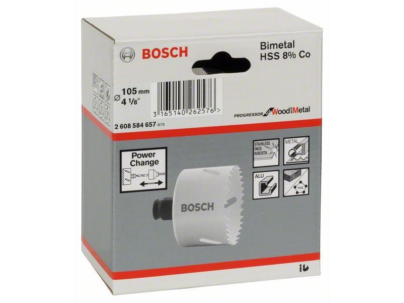 Žaga za izrezovanje lukenj Bosch Progressor, Premer: 105 mm, 4 1/8