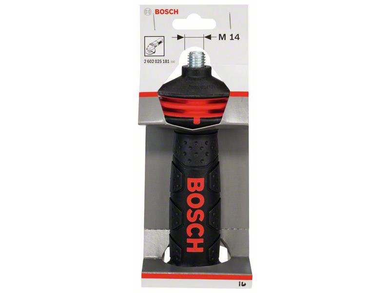 Ročaj M 14 Bosch s sistemom Vibration Control za velike kotne brusilnike, Dimenzije: 169x69mm, 2602025181