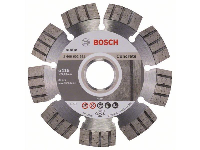 Diamantna rezalna plošča Bosch Best for Concrete 115x22,23x2,2x12 mm, 2608602651