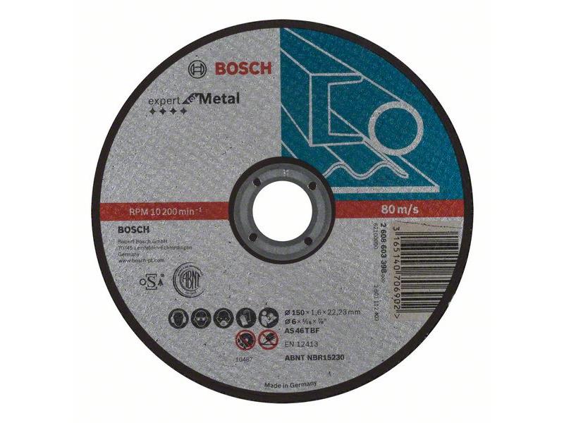 Ravna rezalna plošča Bosch Expert for Metal AS 46 T BF, Pakiranje: 25kos, Dimenzije: 150x22,23x1,6mm, 2608603398