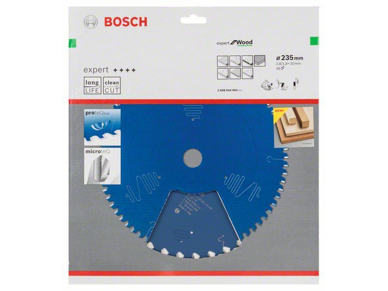 List za krožne žage Bosch Expert for Wood, Dimenzije: 235x30x2,8mm, Zob: 36, 2608644064