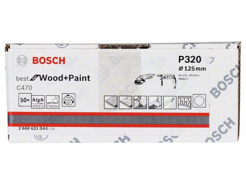 Brusilni list - papir C470, pakiranje po 50 kosov 125 mm, 320