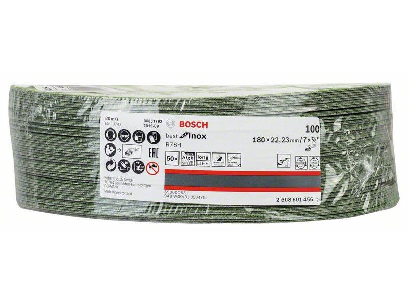 Vlaknena brusilna plošča R784, Best for Inox 180 mm, 22,23 mm, 100