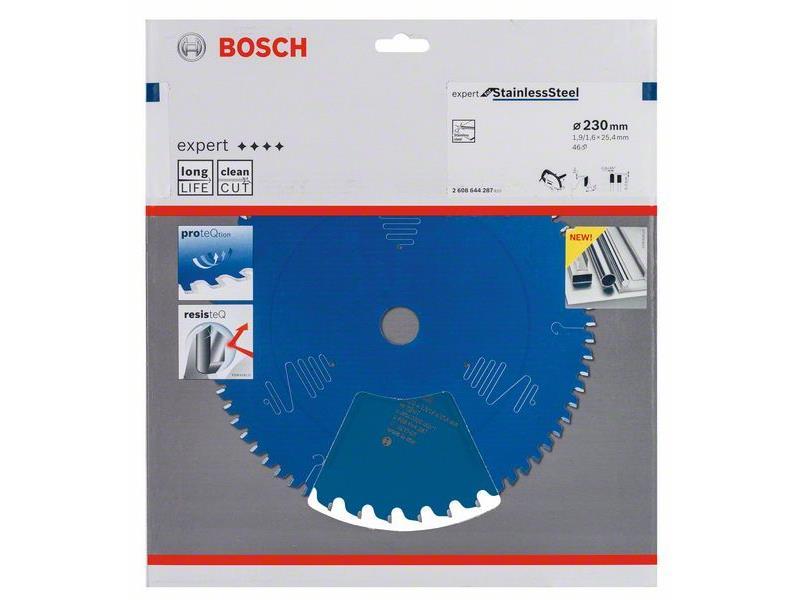 Žagin list Bosch Expert for Stainless Steel, Dimenzije: 230x25,4x1,9mm, Zob: 46, 2608644287
