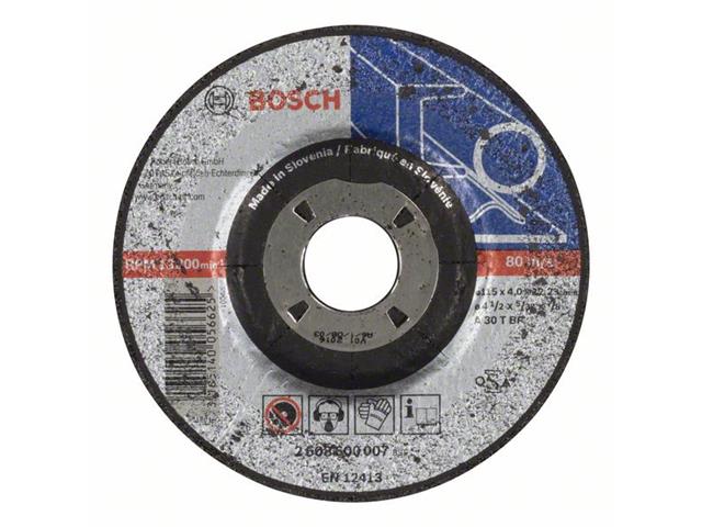 Kolenasta groba brusilna plošča Bosch Standard for Metal, A 30 T BF, 115mm, 2608600007