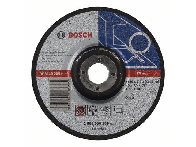 Kolenasta groba brusilna plošča Bosch Standard for Metal, A 30 T BF, 150mm, 2608600389