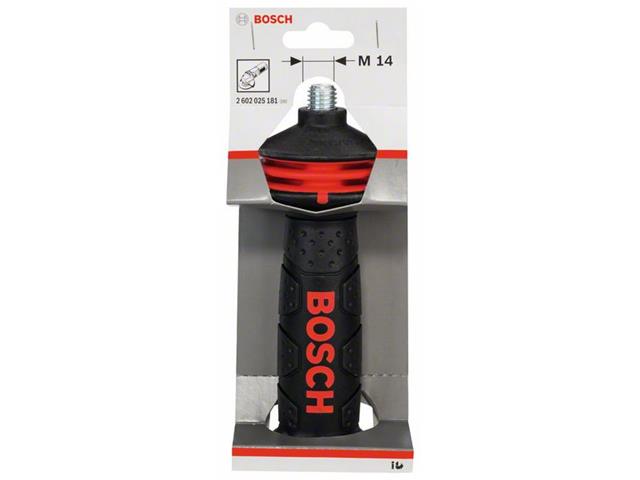 Ročaj M 14 Bosch s sistemom Vibration Control za velike kotne brusilnike, Dimenzije: 169x69mm, 2602025181