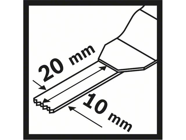 BIM Potopni žagin list Bosch AIZ 10 AB, Wood and Metal, Dimenzije:10x20mm, 2608661641