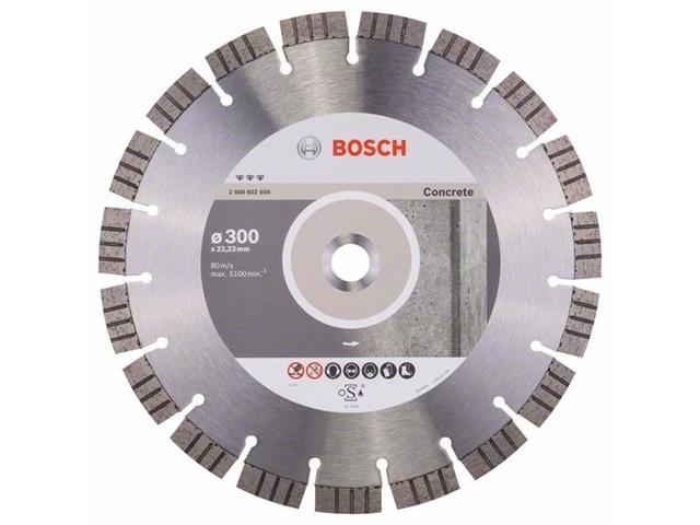 Diamantna rezalna plošča Bosch Best for Concrete, Dimenzije: 300x22,23x2,8x15 mm, 2608602656