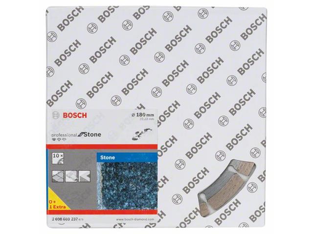 Diamantna rezalna plošča Bosch Standard for Stone, Pakiranje: 10kos, Dimenzije: 180x22,23x2x10mm, 2608603237
