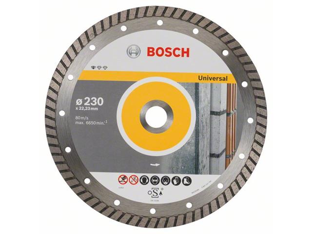Diamantna rezalna plošča Bosch Standard for Universal Turbo, Pakiranje: 10kos, Dimenzije: 230x22,23x2,5x10mm, 2608603252