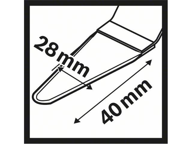 Univerzalni rezalnik fug iz hitroreznega jekla Bosch AIZ 28 SC, Pakiranje: 25kos, Dimenzije: 28x40mm, 2608661906