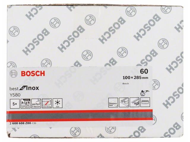 Brusilni tulec Bosch Y580 , Dimenzije: 100 x 285 mm, 90 mm, Zrnatost: 60, 2608608Z80