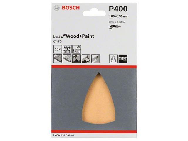 Brusilni list C470 Bosch, 100x150mm, 400, 2608624057