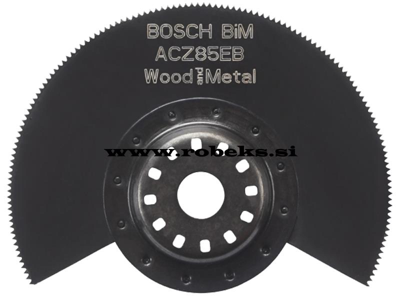 BIM segmentni žagin list Bosch ACZ 85 EB,Wood and Metal, Kolenčast, 85mm, 2608661636