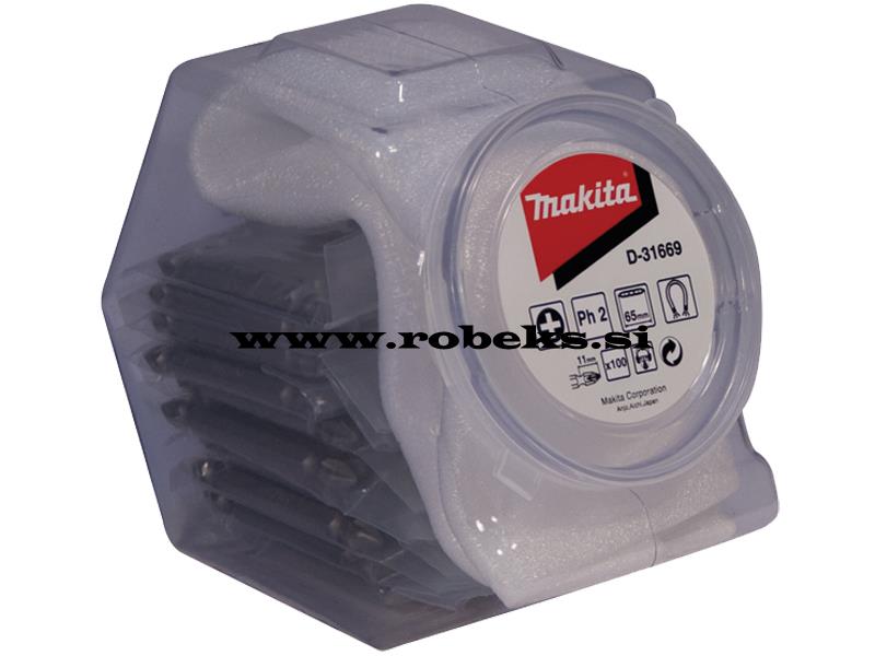 Set PH dvostranskih vijačnih nastavkov v škatli,100 kos. D-31669