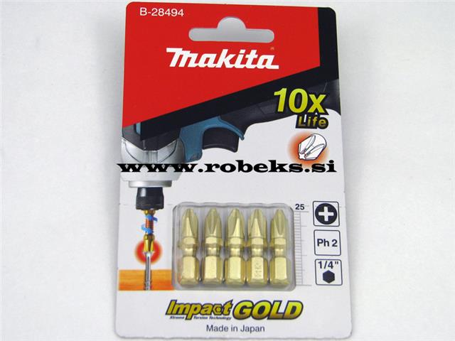 Torsion vijačni nastavek PH2 Makita, Dimenzije: 25mm, B-28494