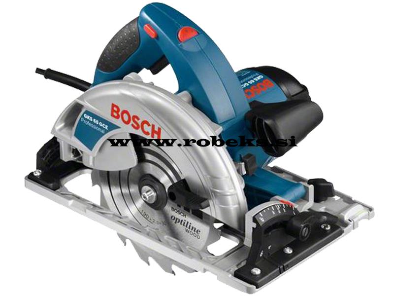 Ročna krožna žaga Bosch GKS 65 GCE Professional, karton,1.800W, 48-65mm,  5,2kg, 0601668900