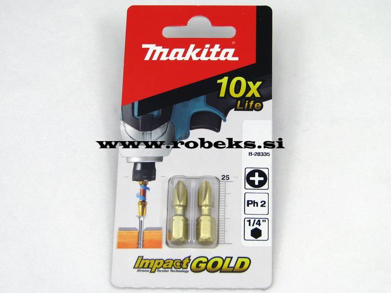 Torsion vijačni nastavek PH2 Makita, Dimenzije: 25mm, B-28335