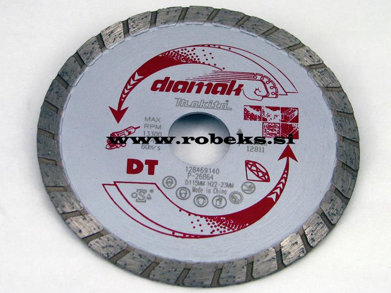 Diamantna rezalna plošča Diamak Turbo Rim 115mm