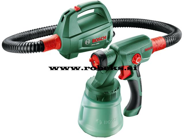 Bosch PFS 1000,Brizgalna pištola za stensko fino barvanje, 410 W, 800 ml, 1.3M, 2kg, 0603207000