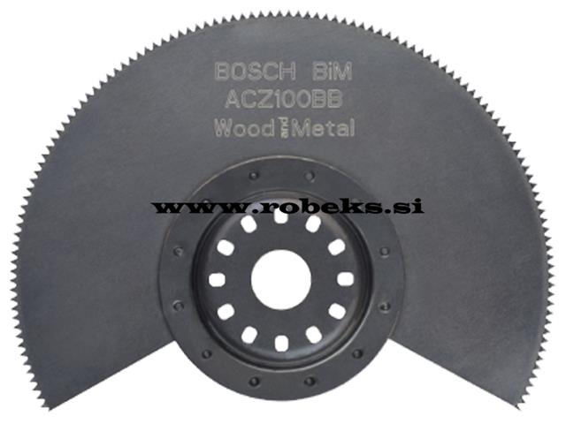 BIM segmentni žagin list Bosch ACZ 100 BB, Wood and Metal, 100mm, 2608661633