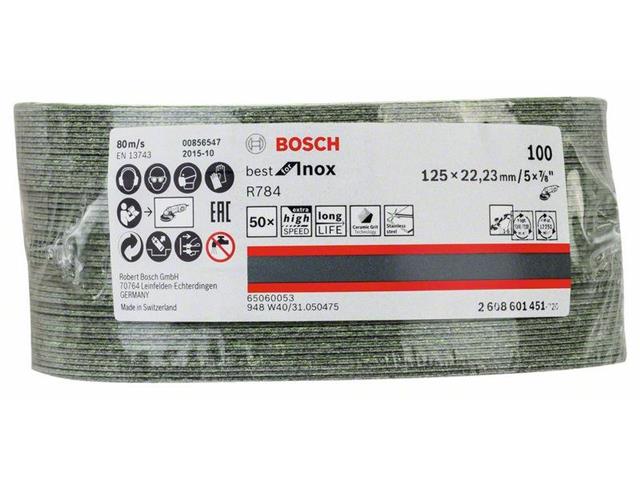 Vlaknena brusilna plošča R784, Best for Inox 125 mm, 22,23 mm, 100