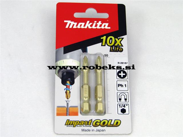 Torsion vijačni nastavek PH1 Makita, Dimenzije: 50mm, B-28167