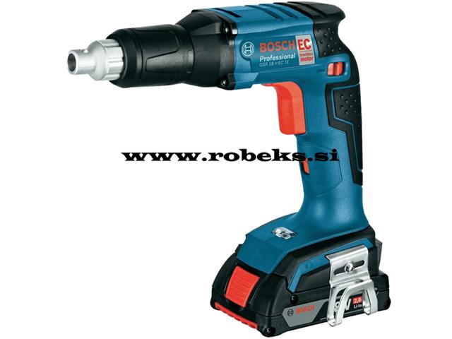 Akumulatorski vijačnik Bosch GSR 18 V-EC TE v L-Boxx, 18V, 4.2mm, Vpetje 1/4