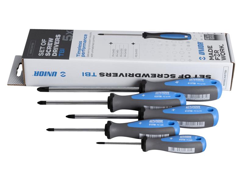 5-delni set križnih izvijačev Unior TBI, 612326