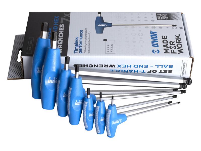 7-delni set Inbus izvijače Unior T ročaj, kotno vijačenje, 609337