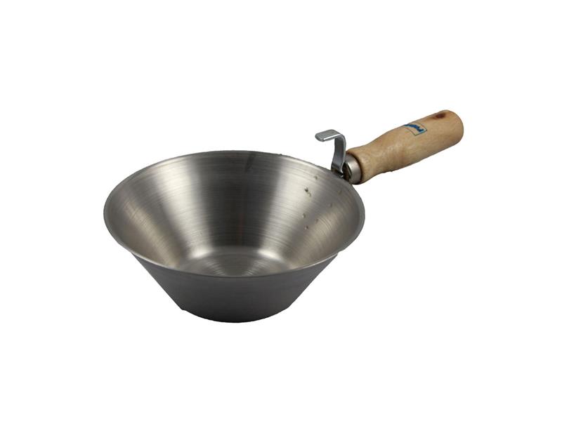 ZAJEMALKA ZIDARSKA Lesen ročaj, inox, POPAR.