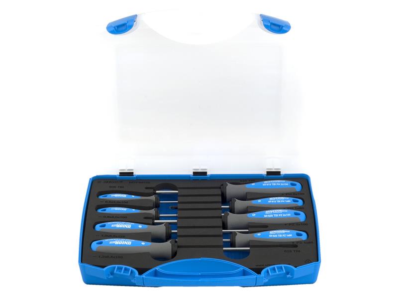 8-delni set ploščato križnih izvijačev Unior TBI v PVC embalaži, 621445