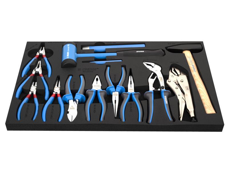 14-delni set klešč, kladiva in drugega orodja Unior, 621391