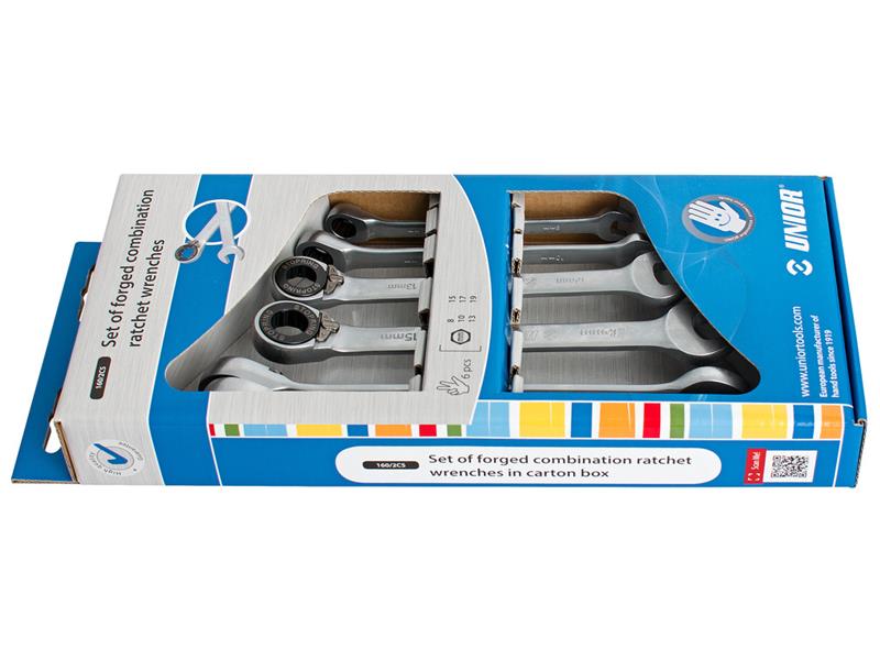 6-delni set viličasto obročnih ključev Unior z ragljo, 623709