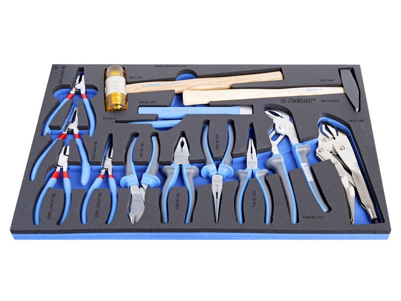 14-delni set klešč in kladiva Unior v SOS vložku, 623992