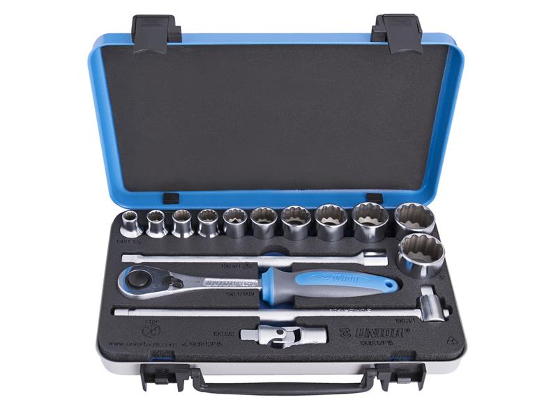 15-delni set nasadnih ključev Unior 1/2