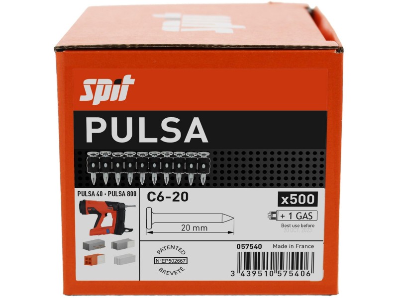 Spit žeblji C 6-20 za navaden kamen, beton in jeklo., Dimenzije: 20mm, Pakiranje: 500 kos., 057540