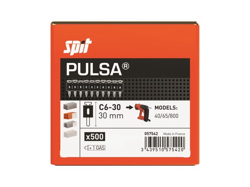 Spit žeblji C 6-30 za navaden kamen, beton in jeklo., Dimenzije: 30mm, Pakiranje: 500 kos., 057542