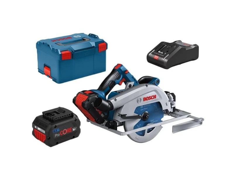 Akumulatorska krožna žaga BITURBO Bosch GKS 18V-68 GC v L-BOXX, 18V, 2x 18/8.0Ah, GAL 18V-160 C, 190mm, 4.3kg, 06016B5101