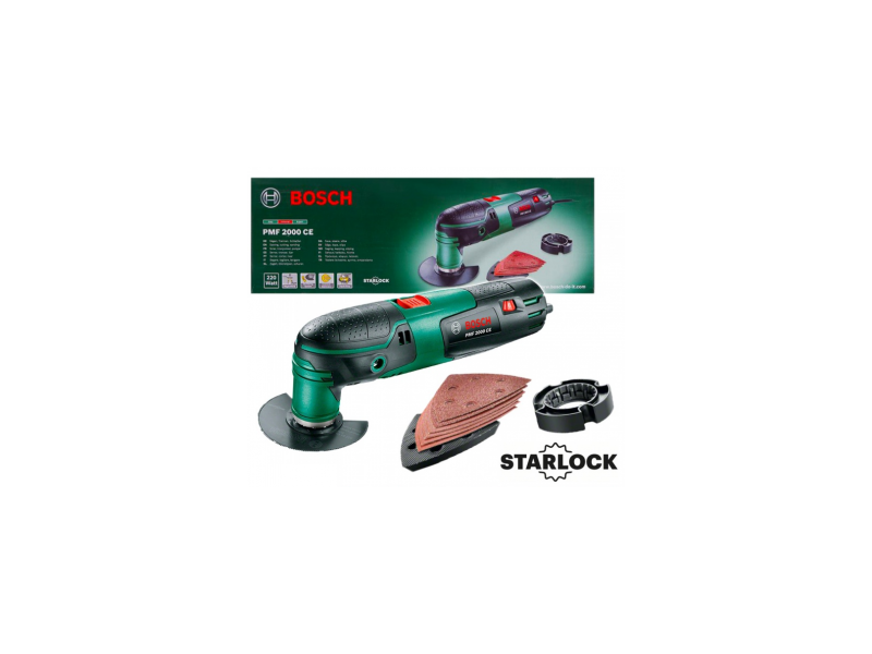 Večnamensko orodje Bosch PMF 2000 CE + osnovni pribor + kovček, 220W, 1.1kg, 0603102003