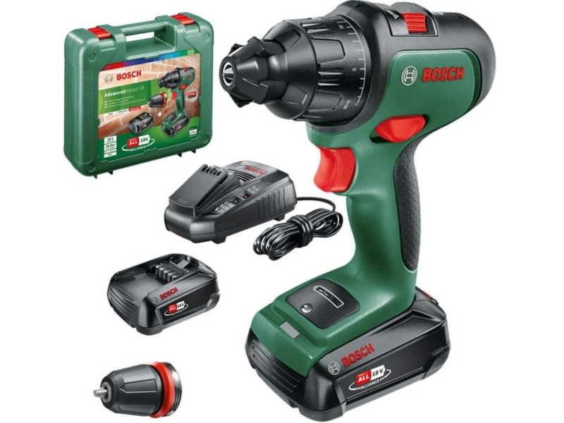 Akumulatorski dvostopenjski kombinirani vrtalnik Bosch AdvancedImpact 18, 18V, 22-36Nm, 3.67kg, 06039B5109