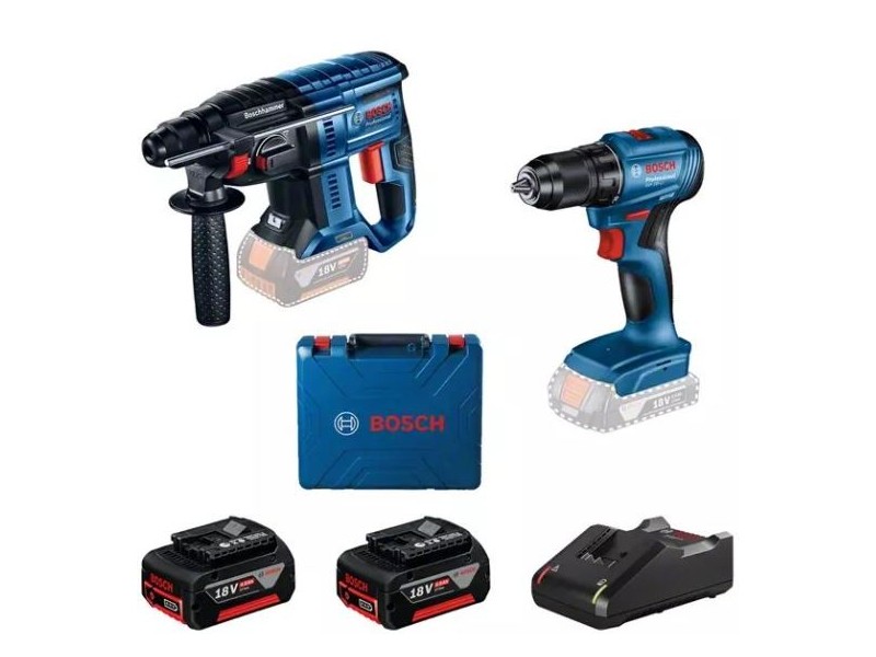 Profesionalni komplet Bosch GSR 185-LI + GBH 180-LI, 0615990N20